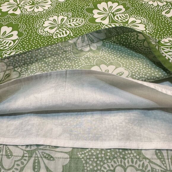 Boden Retro Floral Green & White A-Line Cotton Skirt Size 8 - Picture 4 of 10